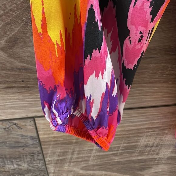 Josephine Studio Women’s Petite X Small Artsy Bright Pullover Dress Blouse Top - Picture 9 of 9